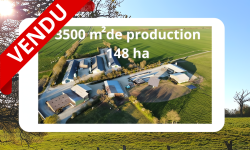 Vente d'une exploitation avicole Vente d'une exploitation avicole de 3500 m² de production et 48 ha