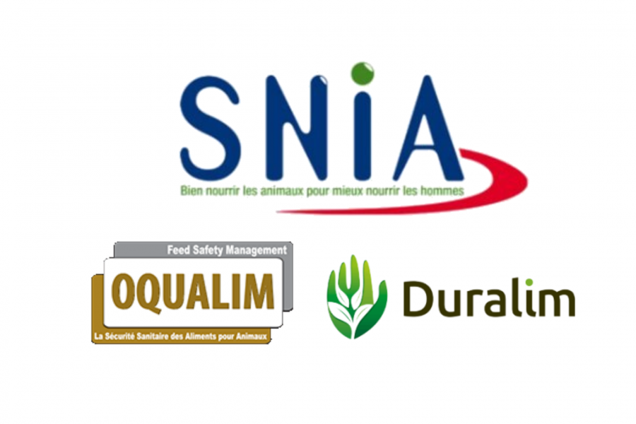 Logo du SNIA, logo d'OQUALIM et logo de DURALIM