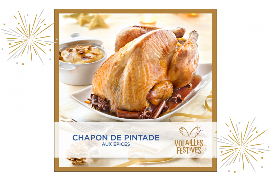 Chapon de pintade aux épices