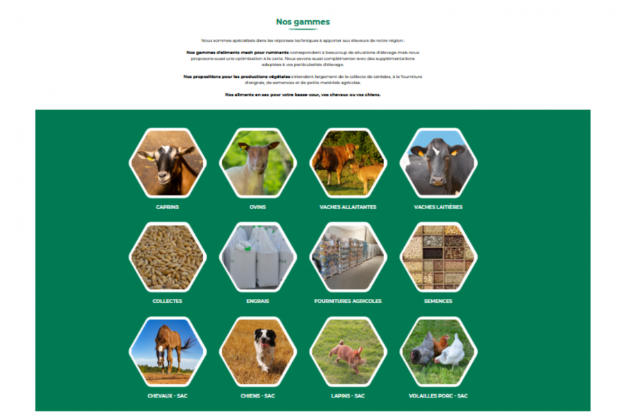 Onglet du site ABL nos gammes