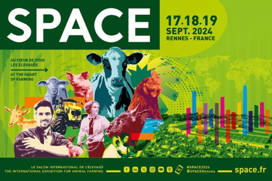 Affiche du salon international de l'Élevage : le SPACE