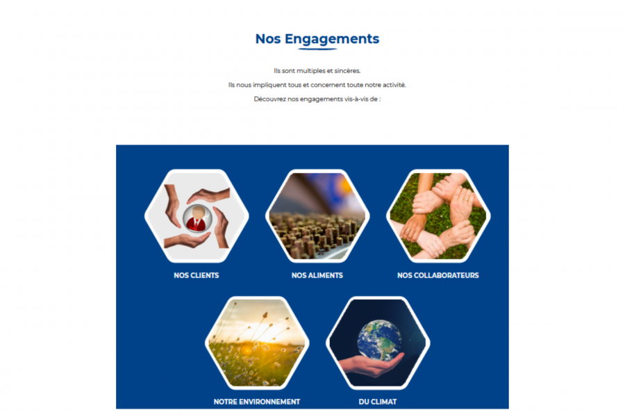 Onglet nos engagements du site Arrivé Bellanné