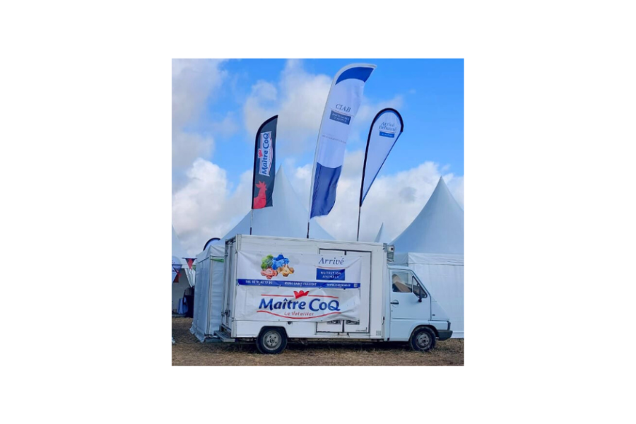 Camion, banderole, oriflamme pour le stand de la CIAB